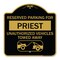 Signmission Reserved Parking for Priest Unauthorized Vehicles Towed Away With Tow Away Graphic, BG-1818-23078 A-DES-BG-1818-23078 - alternate 1
